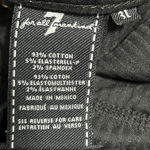 7 FOR ALL MANKIND Black Distressed Ankle Skinny Jeans Size 31 NWT - Picture 15 of 15